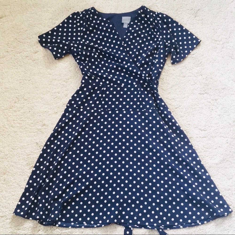 Rabbit Designs Polka Dot Fit & Flare Dress